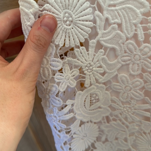 White Lulus Lace Halter Dress - Picture 4 of 4